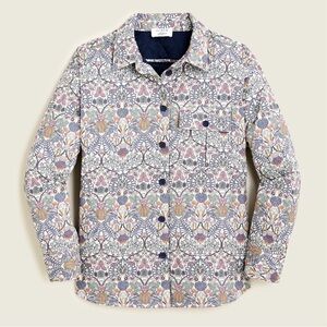 J.Crew Liberty Morris Print Quilted Shirt Jacket Size 10 Floral Shacket